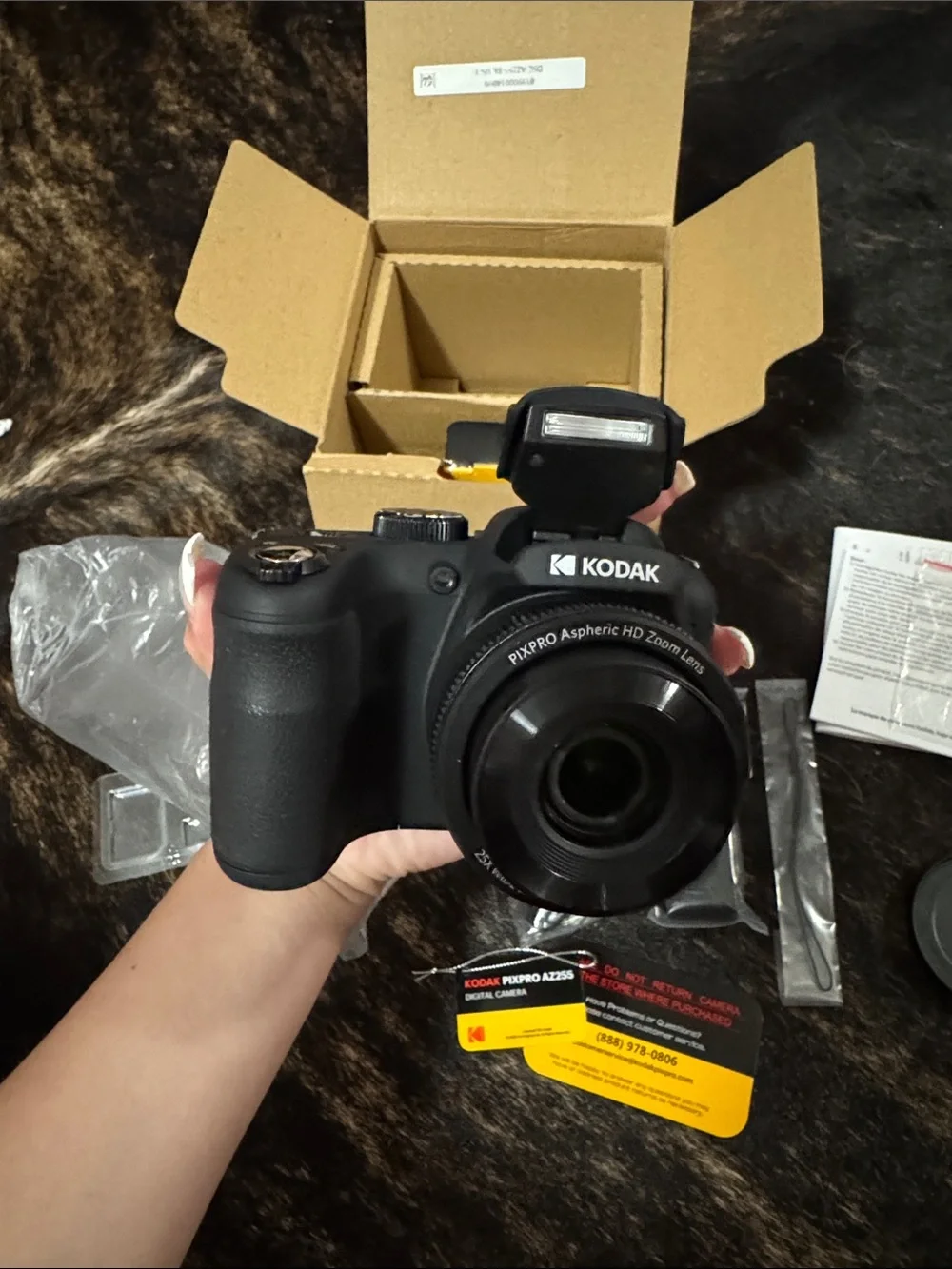 Kodak PIXPRO AZ255 Digital Camera Box - Yellow and Black